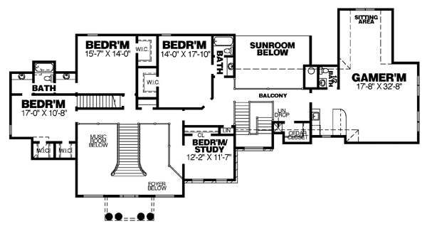 House Plan 67127 Level Two