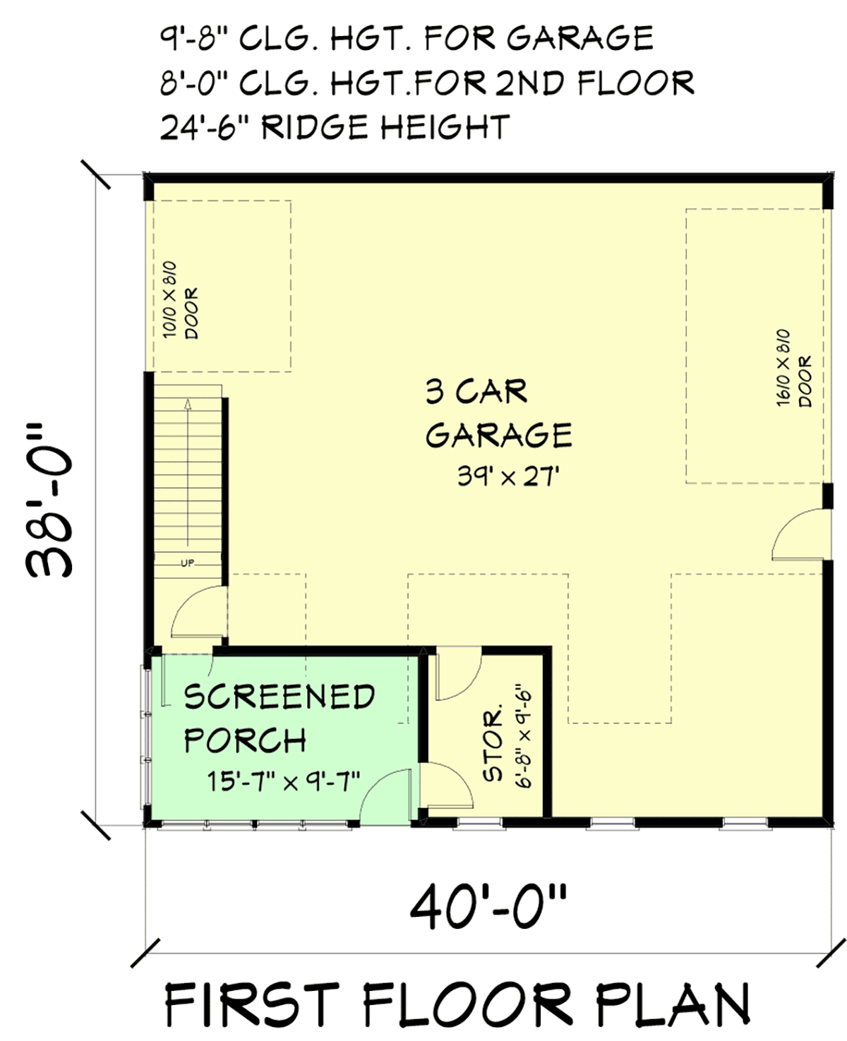 Garage Plan 67307 - 3 Car Garage Apartment Level One