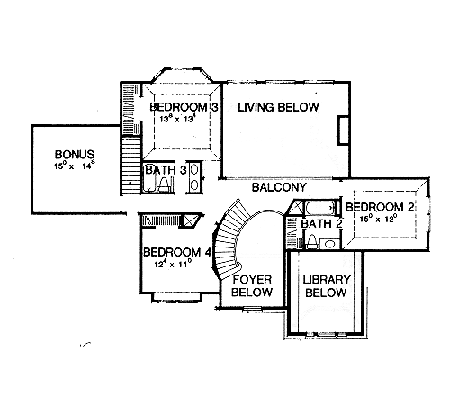 House Plan 67415 Level Two