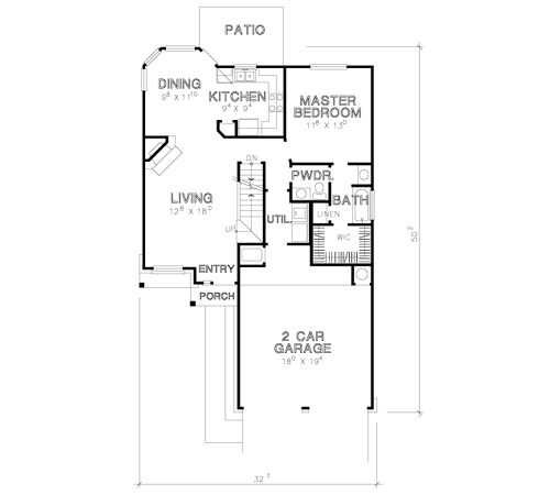 House Plan 67610 Level One