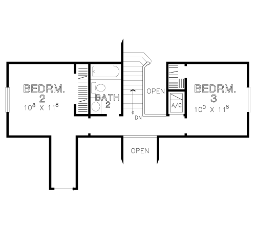 House Plan 67630 Level Two