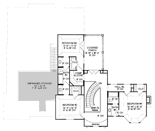 House Plan 67924 Level Two
