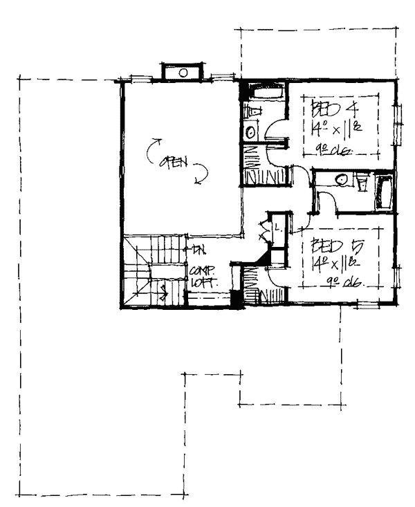 House Plan 68122 Level Two