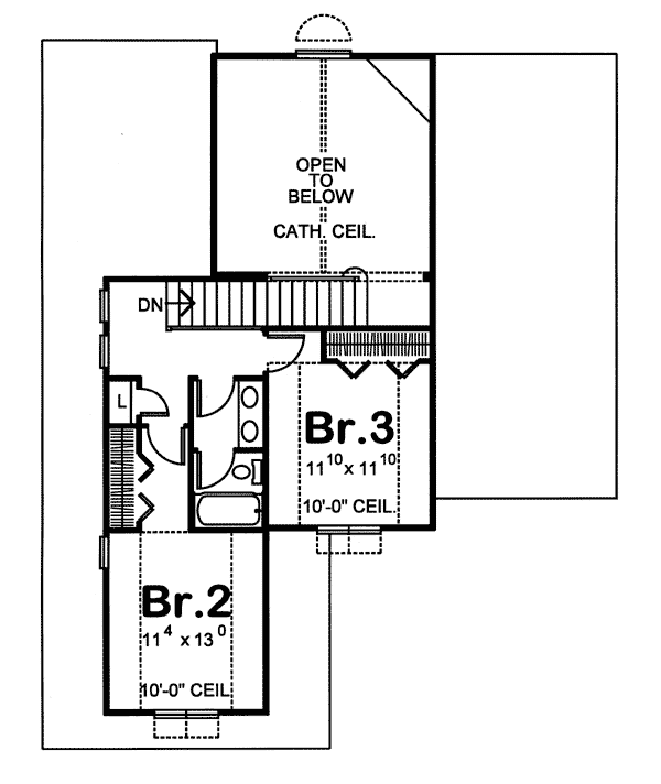 House Plan 68203 Level Two