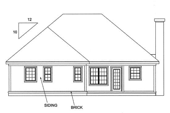 House Plan 68232 Rear Elevation