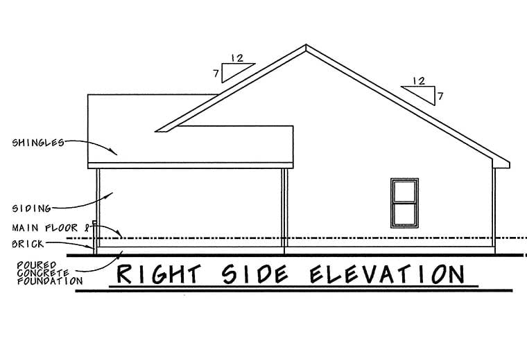 Traditional Plan with 1333 Sq. Ft., 3 Bedrooms, 2 Bathrooms, 2 Car Garage Picture 2