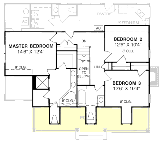 House Plan 68341 Level Two