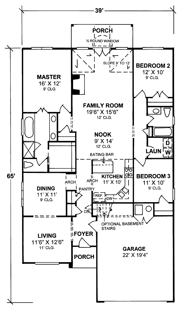 House Plan 68483 Level One