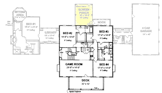 House Plan 68557 Level Two