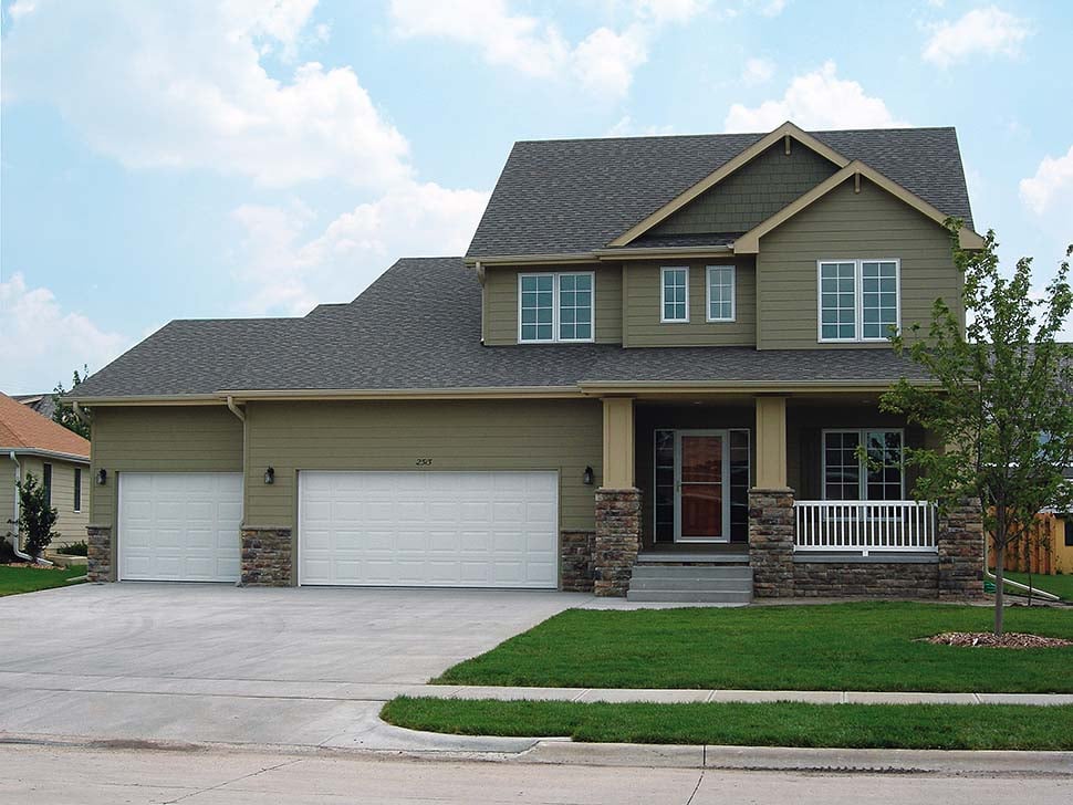 Craftsman Plan with 1699 Sq. Ft., 3 Bedrooms, 3 Bathrooms, 2 Car Garage Picture 4