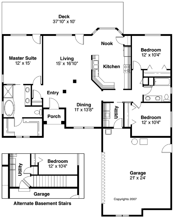 House Plan 69145 Level One