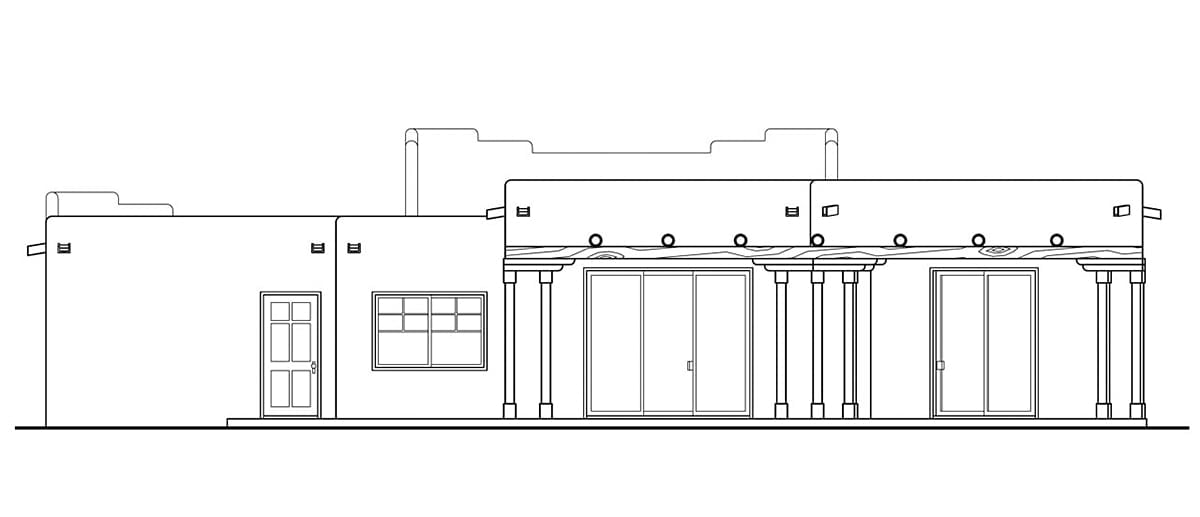 House Plan 69352 Rear Elevation