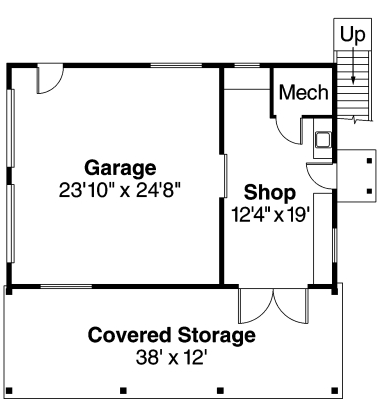 Garage Plan 69762 - 2 Car Garage Level One