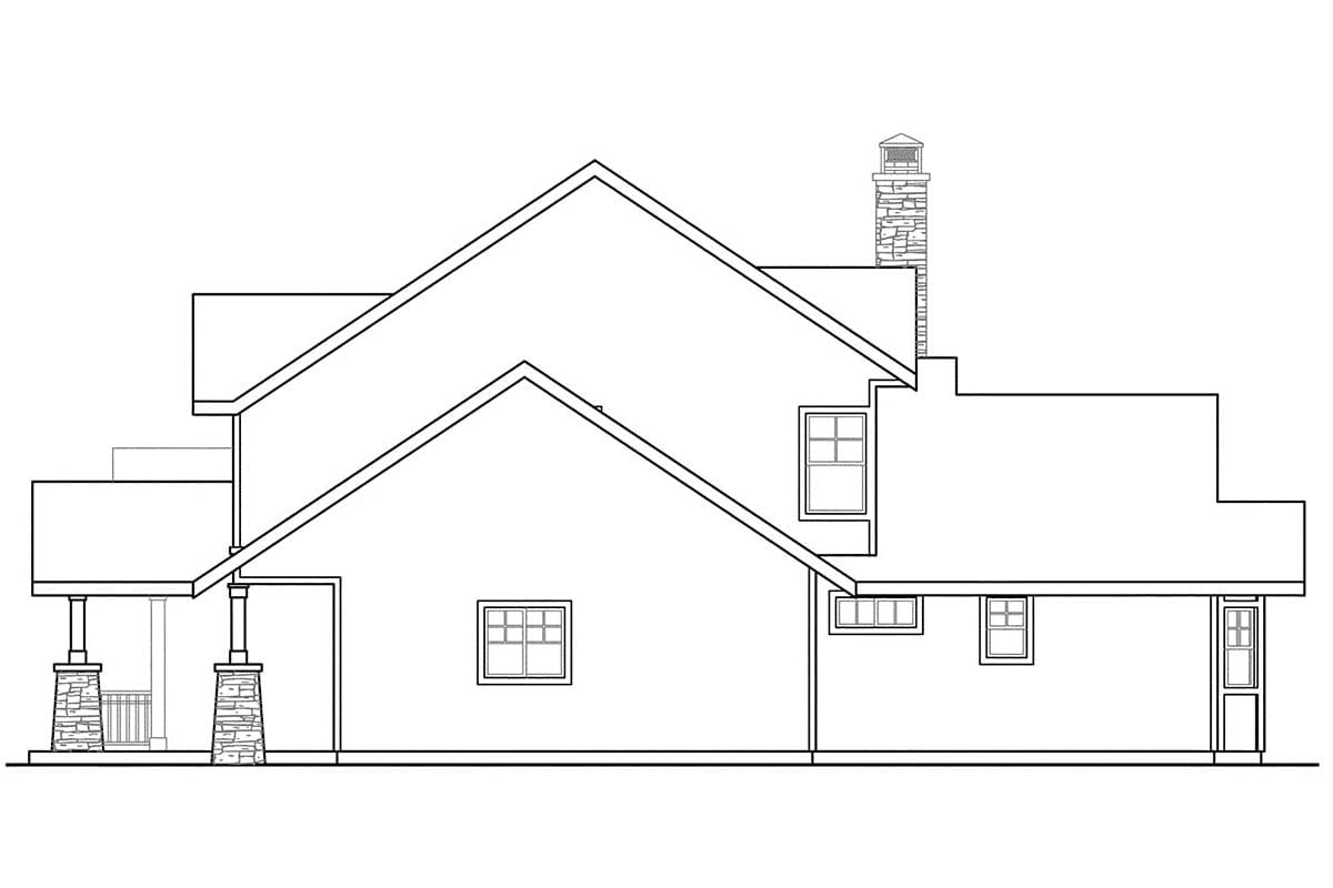 Bungalow, Craftsman Plan with 2727 Sq. Ft., 3 Bedrooms, 3 Bathrooms, 2 Car Garage Picture 2