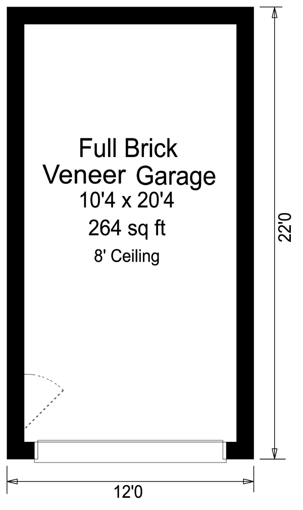 Garage Plan 69901 - 1 Car Garage Level One