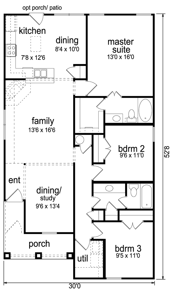 House Plan 69910 Level One