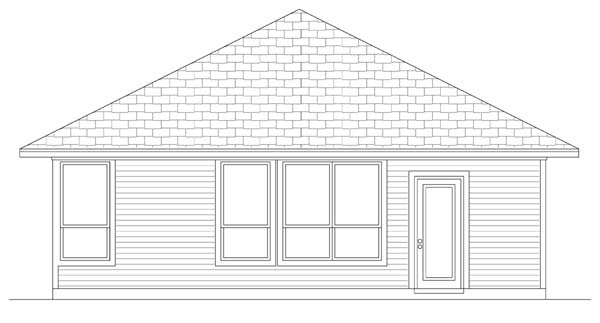 House Plan 69911 Rear Elevation
