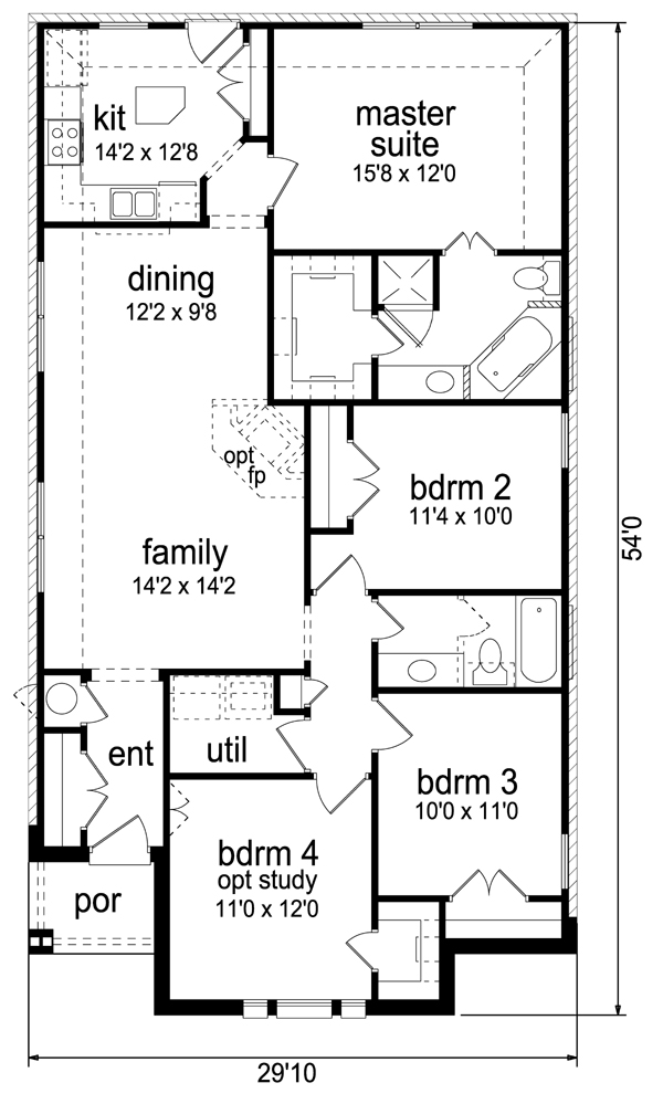 House Plan 69913 Level One