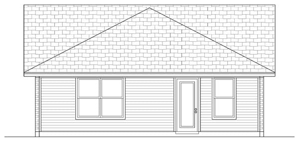 House Plan 69913 Rear Elevation