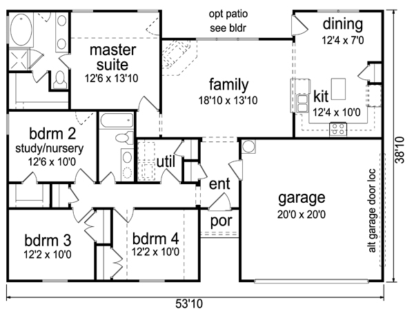 House Plan 69915 Level One
