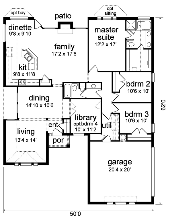 House Plan 69916 Level One