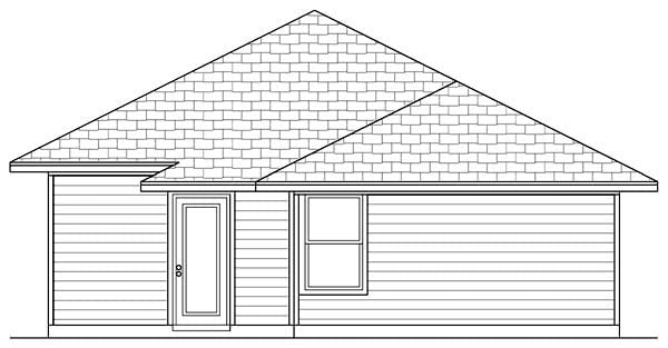 House Plan 69921 Rear Elevation