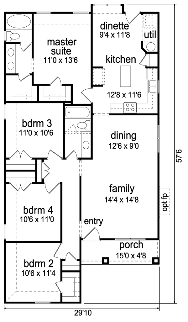 House Plan 69924 Level One