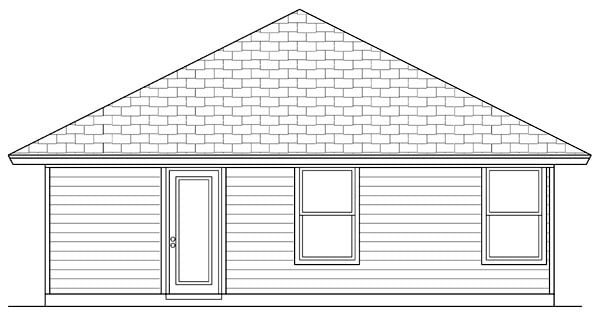 House Plan 69937 Rear Elevation