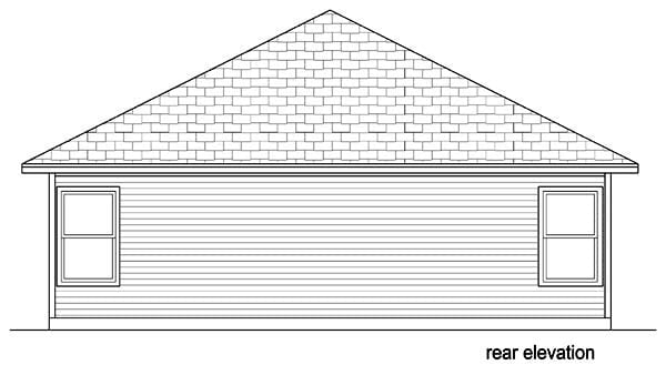 House Plan 69961 Rear Elevation