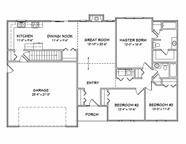 House Plan 70196 Level One