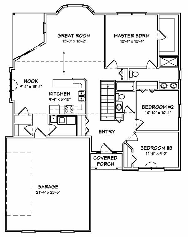 House Plan 70199 Level One