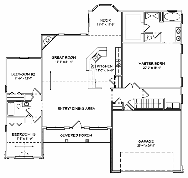 House Plan 70300 Level One
