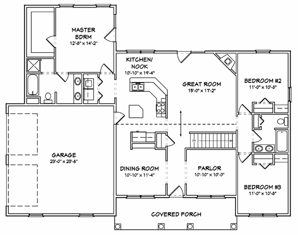 House Plan 70302 Level One