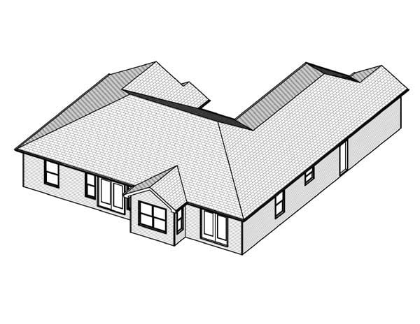 House Plan 70303 Rear Elevation