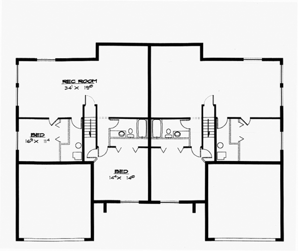 Multi-Family Plan 70457 Lower Level
