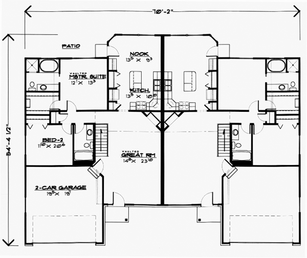 Multi-Family Plan 70457 Level One