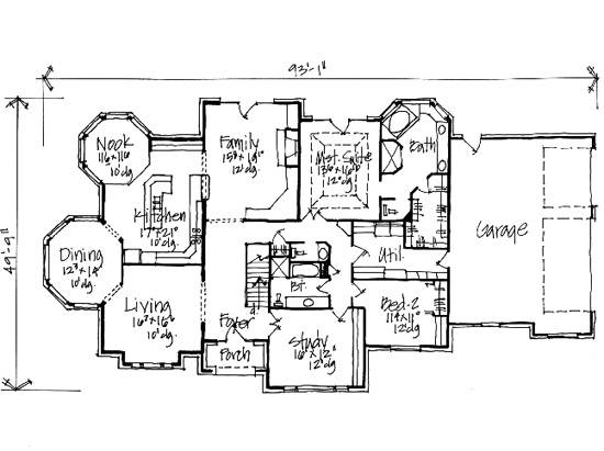 House Plan 70512 Level One
