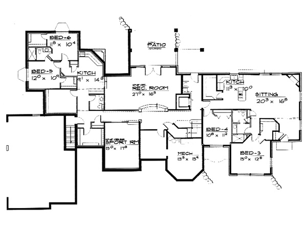House Plan 70522 Lower Level