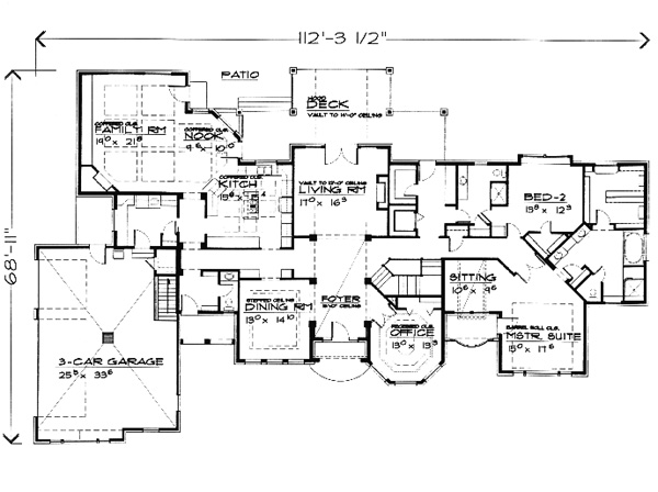 House Plan 70522 Level One
