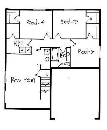 House Plan 70527 Lower Level