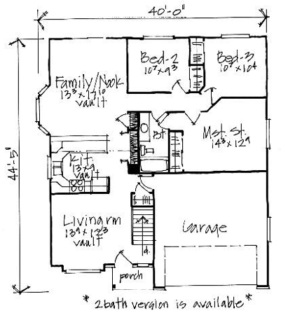 House Plan 70527 Level One