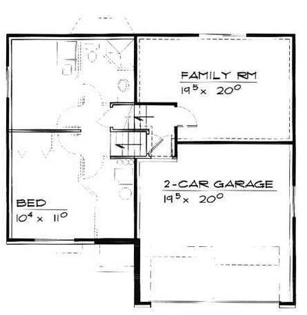 House Plan 70573 Lower Level