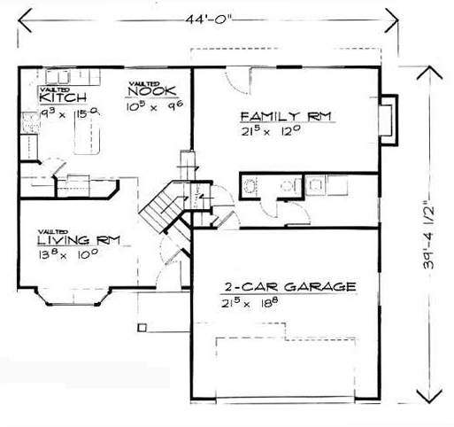 House Plan 70575 Level One