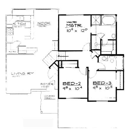 House Plan 70577 Level Two