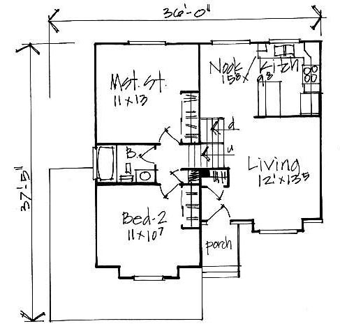 House Plan 70587 Level One