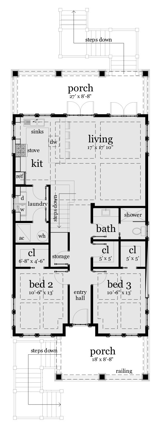 House Plan 70806 Level One