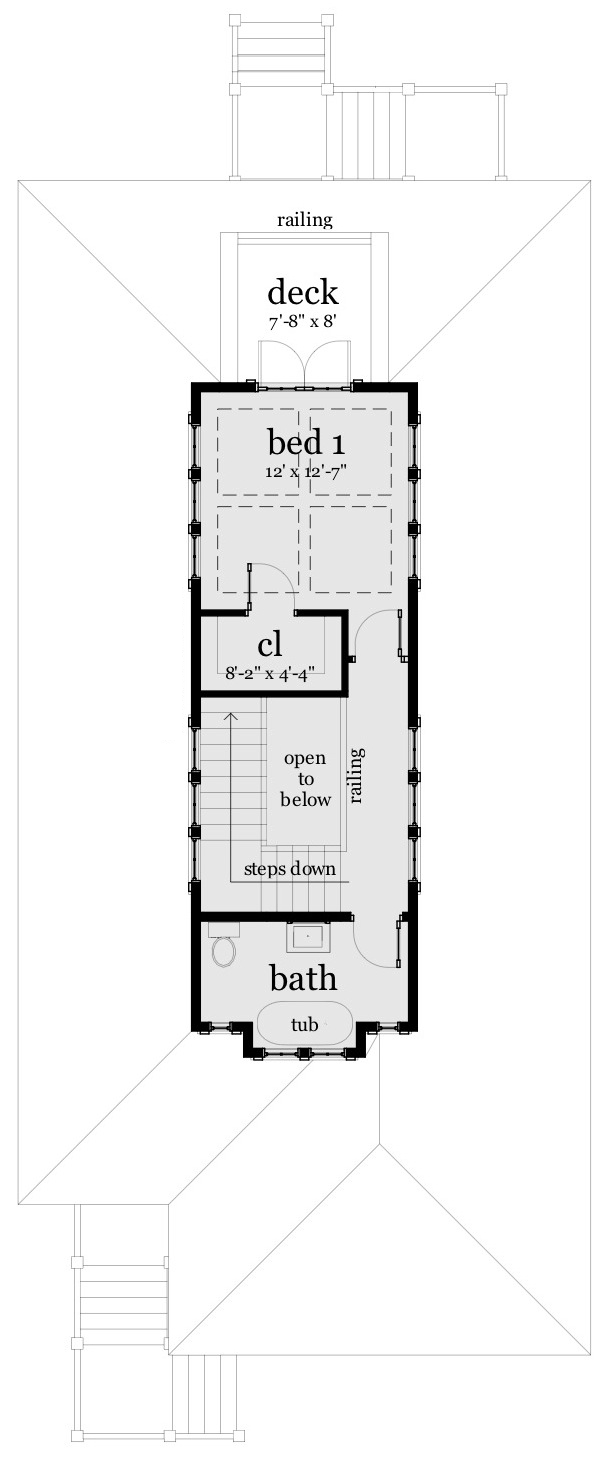 House Plan 70806 Level Two