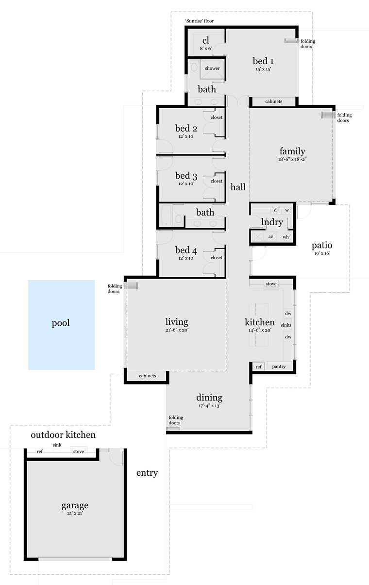 House Plan 70844 Level One