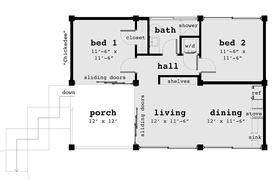 House Plan 70849 Level One