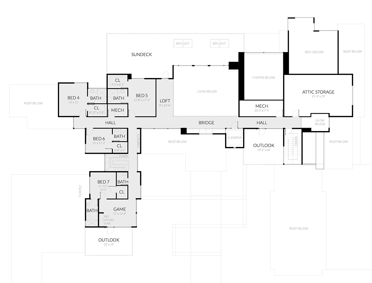 House Plan 70855 Level Two